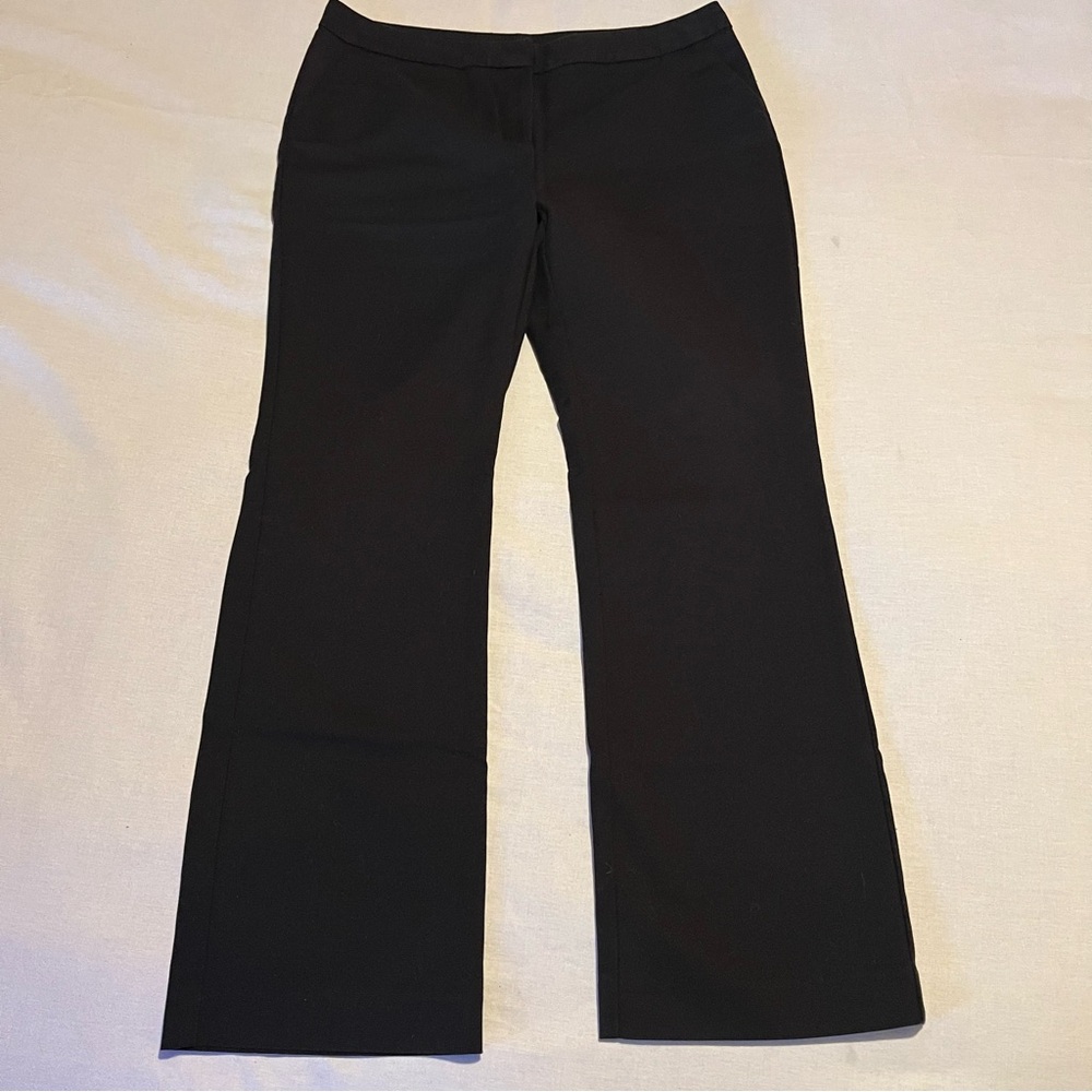 Chicos Womens Pants Black Size 10R Chino Dress Straight Leg
